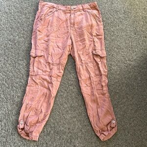 Anthropologie Hei Hei Cargo Pants Dusty Rose Pink